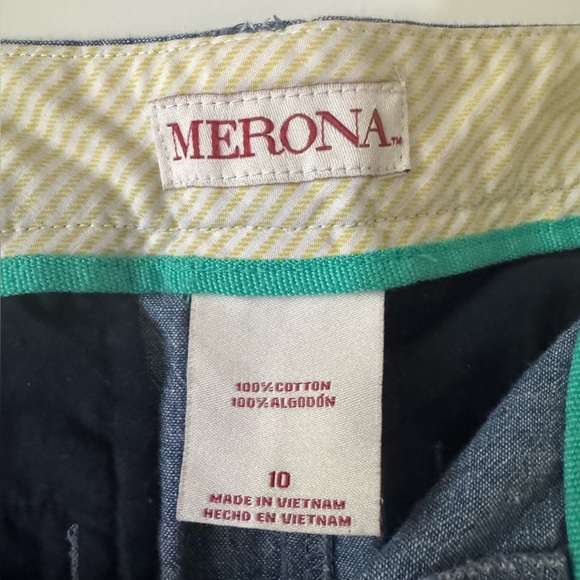 Merona Cotton Chambray 4 inch Shorts Women’s size 10 - Picture 7 of 8